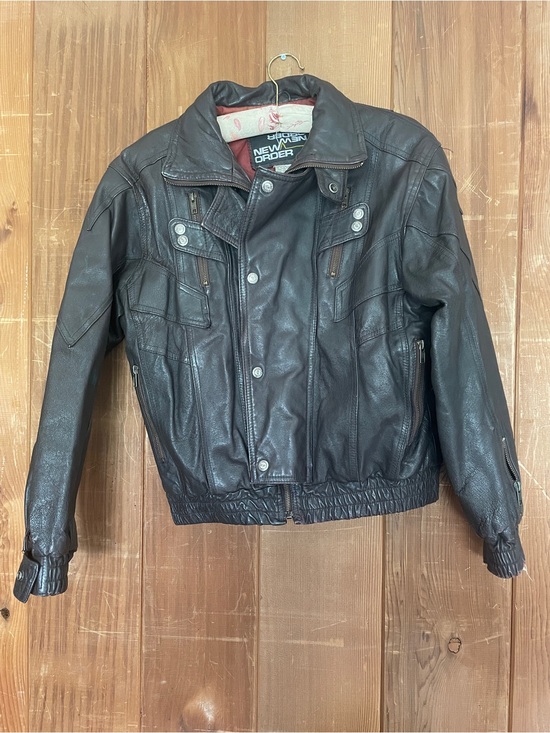New Order Other - Brown Leather Bomber Jacket